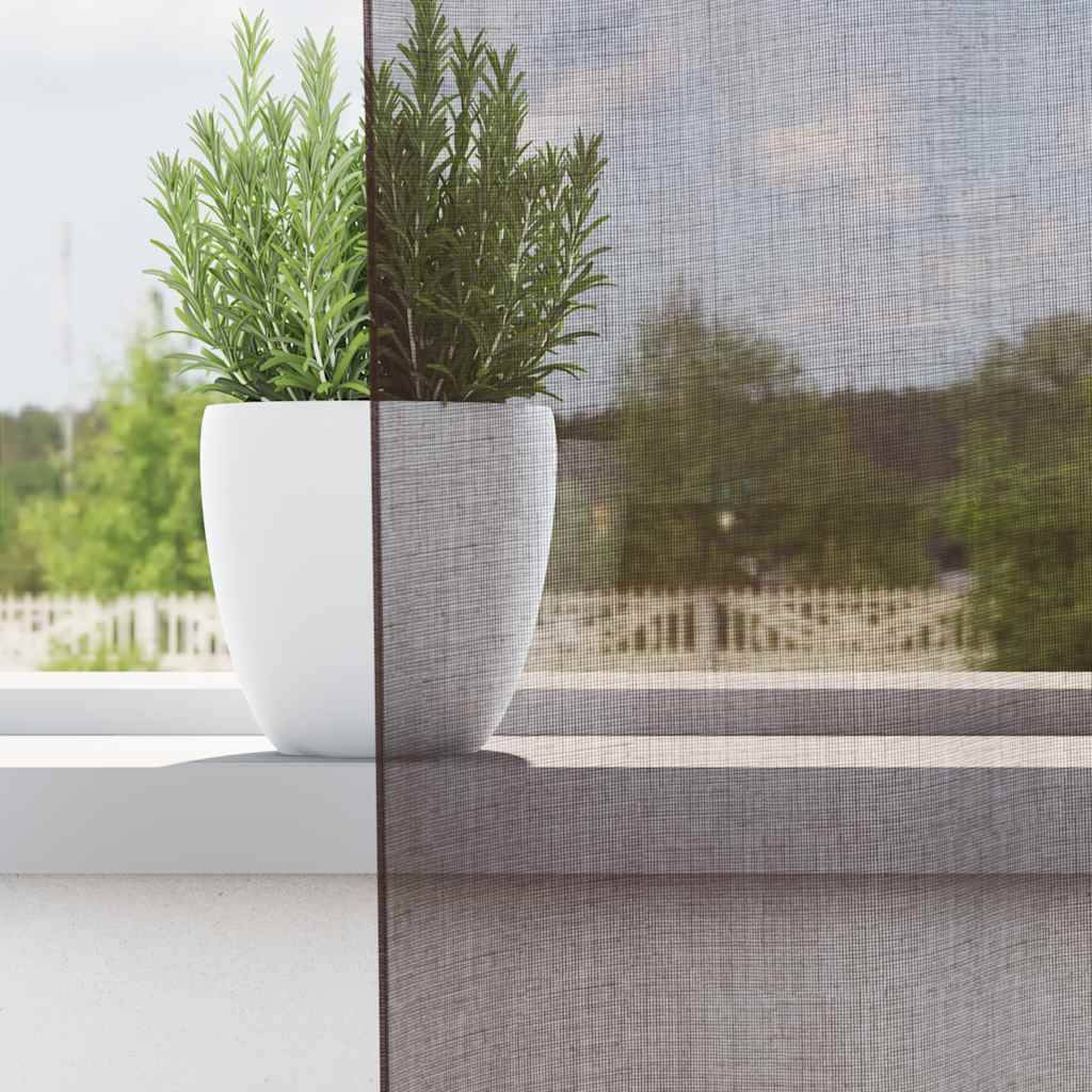 vidaXL Voile Vorhänge mit Ösen 2 Stk. Braun 140x225 cm