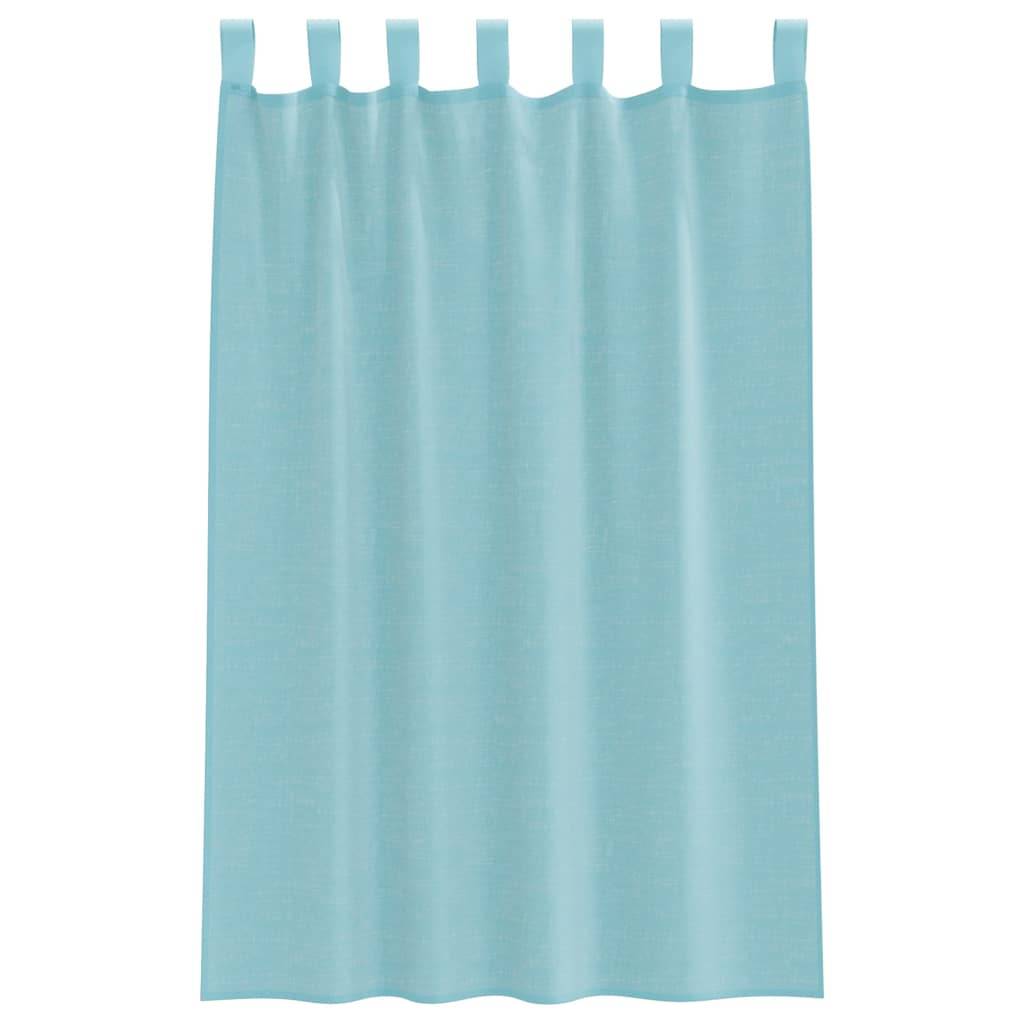 vidaXL Voile Vorhänge mit Schlaufen 2 Stk. Türkis 140x175 cm