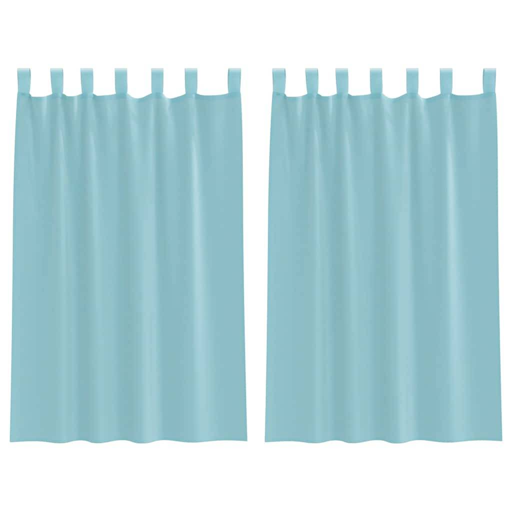 vidaXL Voile Vorhänge mit Schlaufen 2 Stk. Türkis 140x175 cm