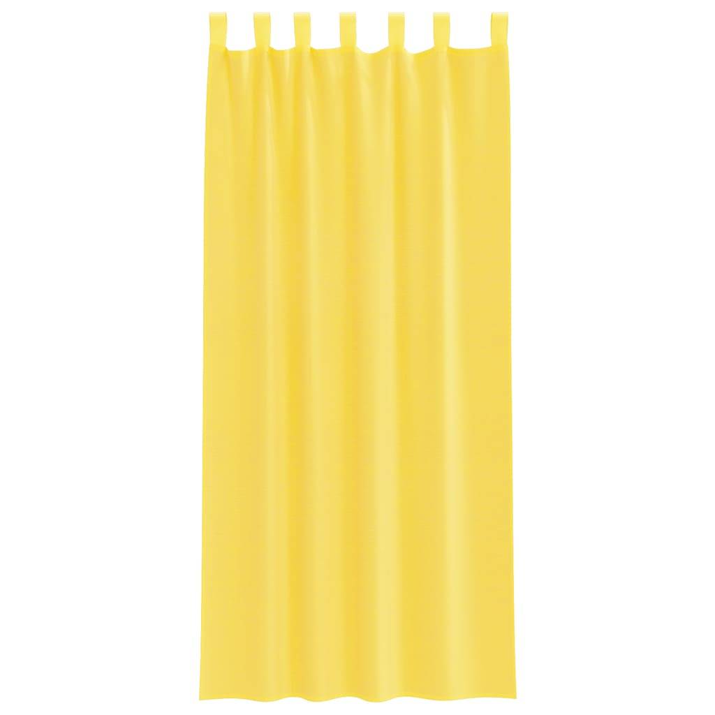 vidaXL Voile Vorhänge mit Schlaufen 2 Stk. Gelb 140x225 cm