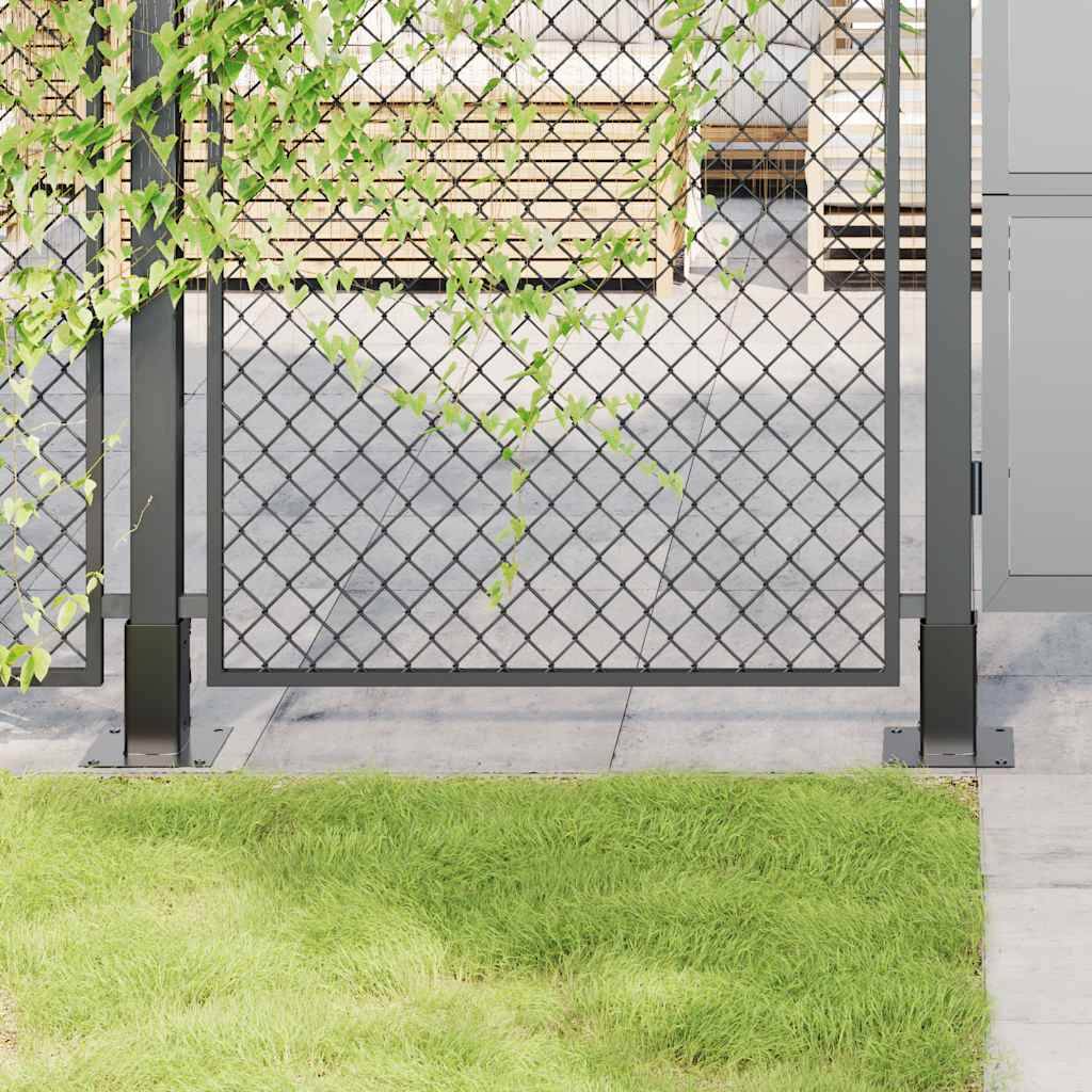 vidaXL Pfostenträger Quadrat 12 Stk. 71x71mm Pulverbeschichteter Stahl