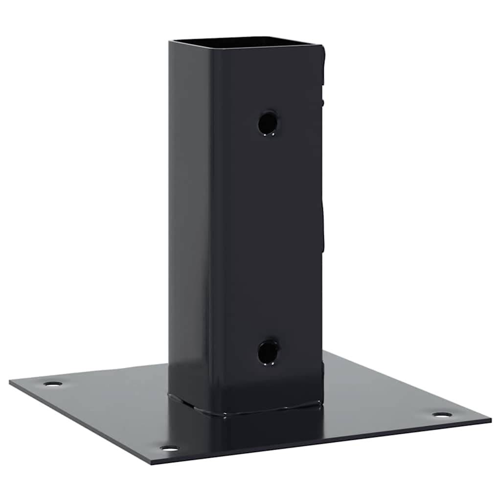 vidaXL Pfostenträger Quadrat 12 Stk. 51x51mm Pulverbeschichteter Stahl