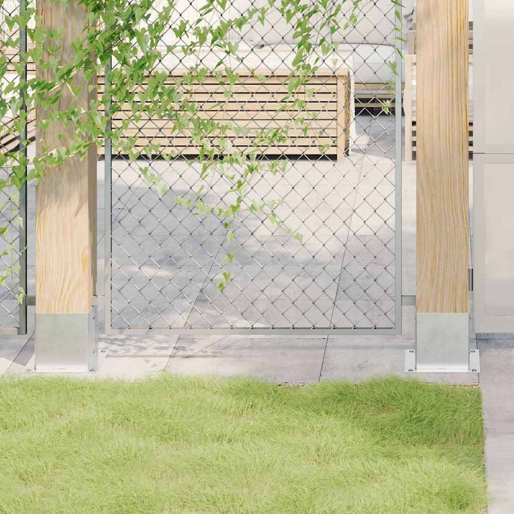 vidaXL Pfostenträger Quadratisch 4Stk. Silber 141x141mm Stahl Verzinkt
