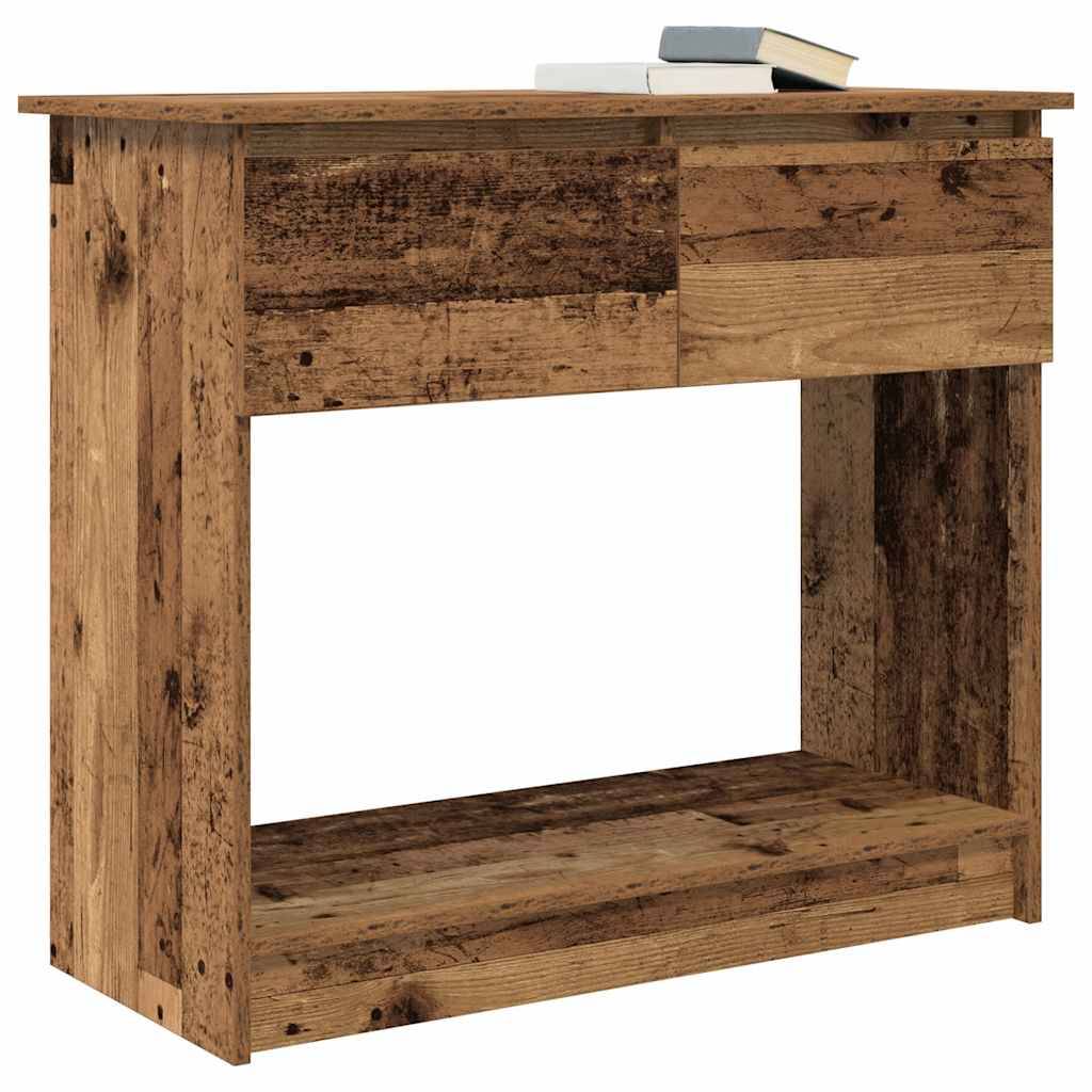 vidaXL Konsolentisch mit Schubladen Altholz-Optik 85,5x38,5x74,5 cm