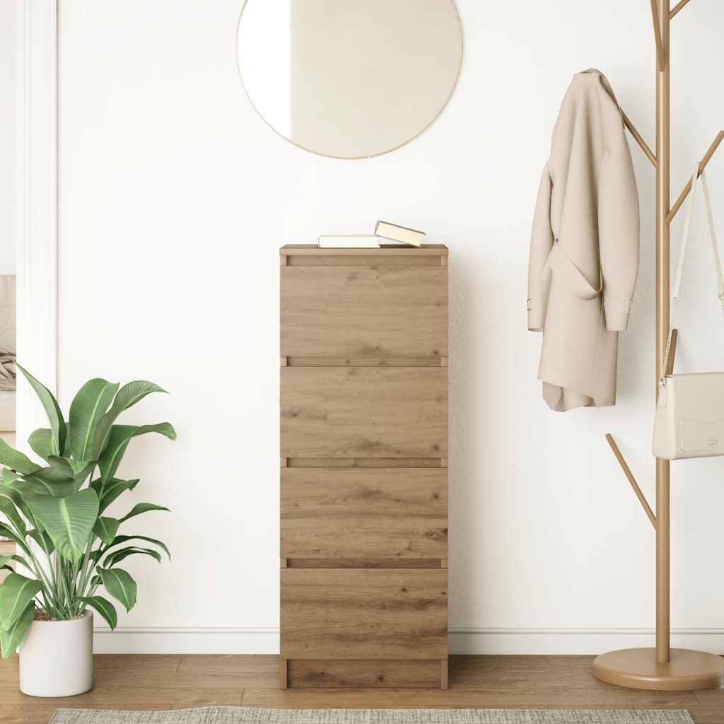 vidaXL Sideboard Artisan-Eiche 37,5x35x99 cm Holzwerkstoff