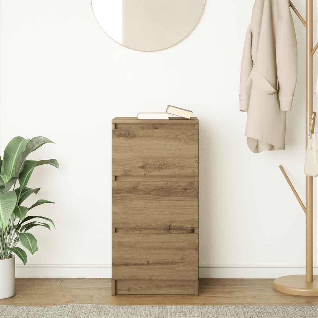 vidaXL Sideboard Artisan-Eiche 37,5x35x76 cm Holzwerkstoff
