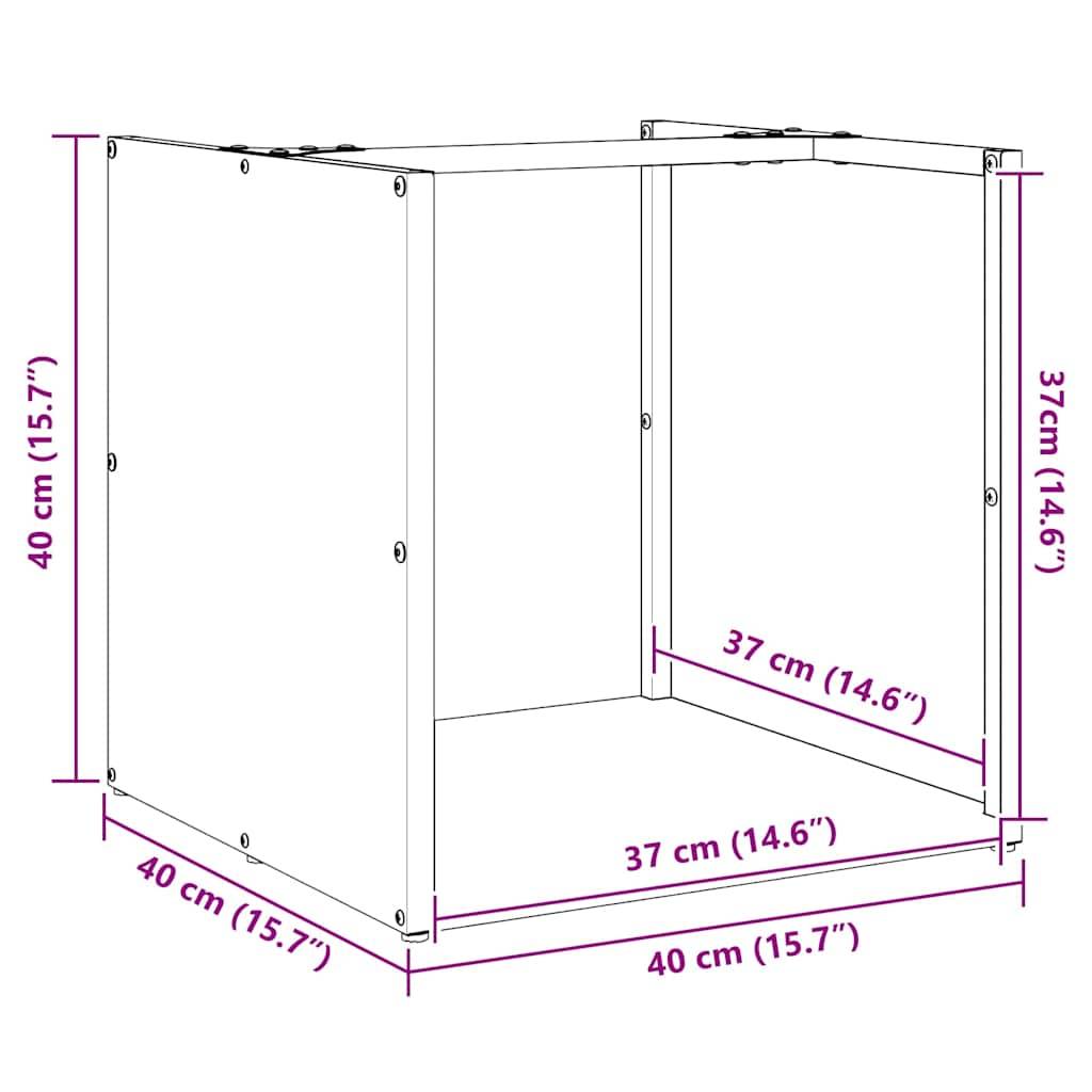 vidaXL Brennholzregal Anthrazit 40x40x40 cm Kaltgewalzter Stahl