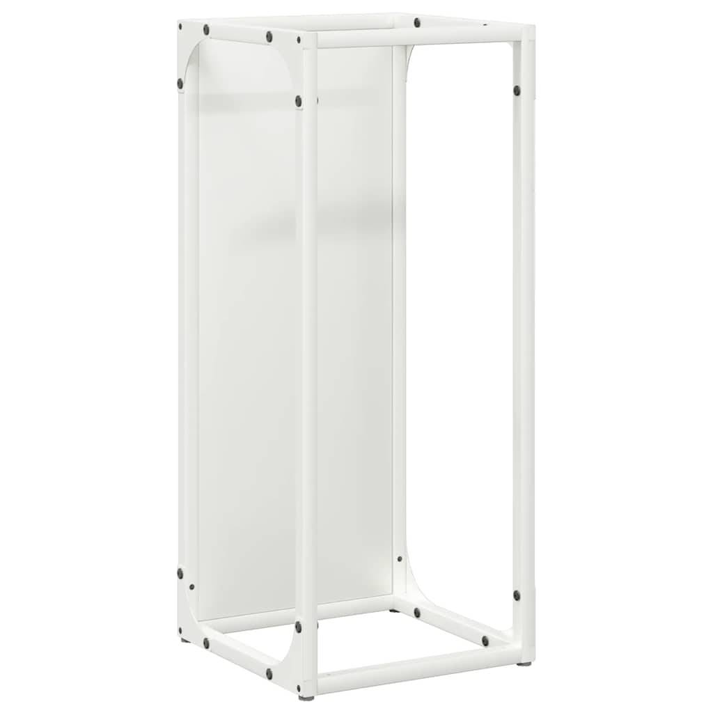 vidaXL Brennholzregal Weiß 25x25x60 cm Kaltgewalzter Stahl