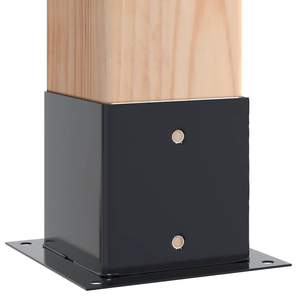 vidaXL Pfostenträger Quadrat 12 Stk. 141x141mm Stahl Pulverbeschichtet