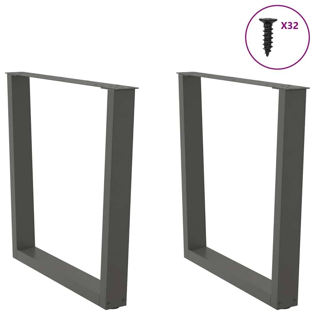vidaXL Esstisch Beine V-Form 2 Stück Anthrazit 90x(72-73,3) cm Stahl