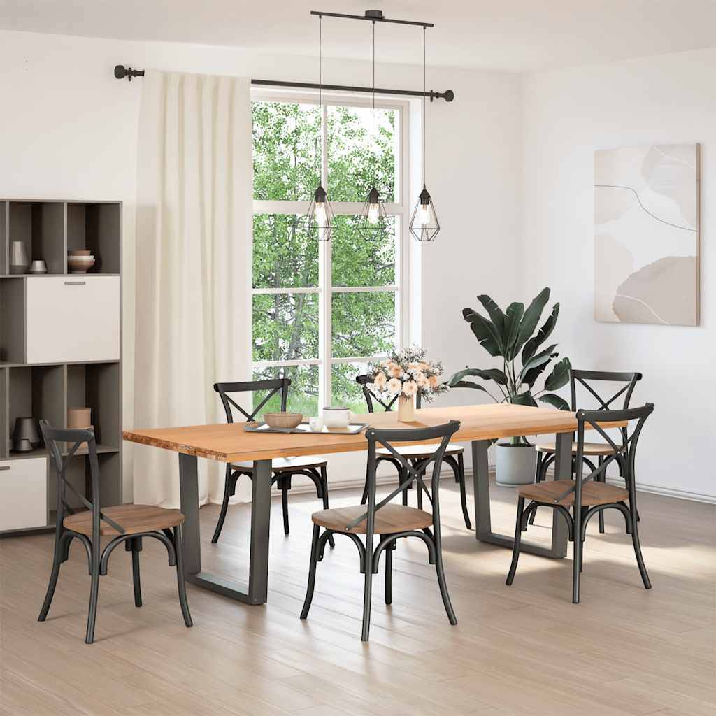 vidaXL Esstisch Beine V-Form 2 Stück Anthrazit 90x(72-73,3) cm Stahl