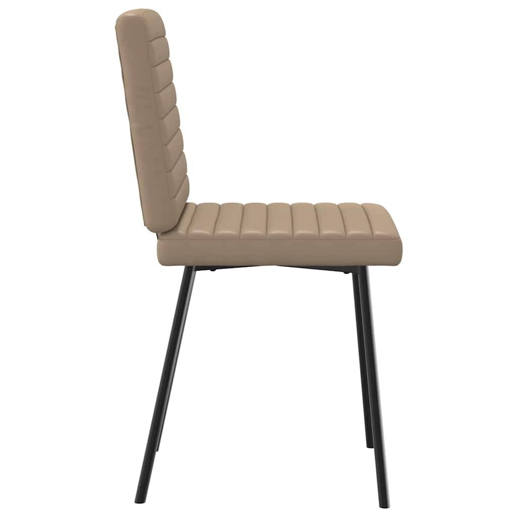 vidaXL Esszimmerstühle 6 Stk. Cappuccino-Braun Kunstleder