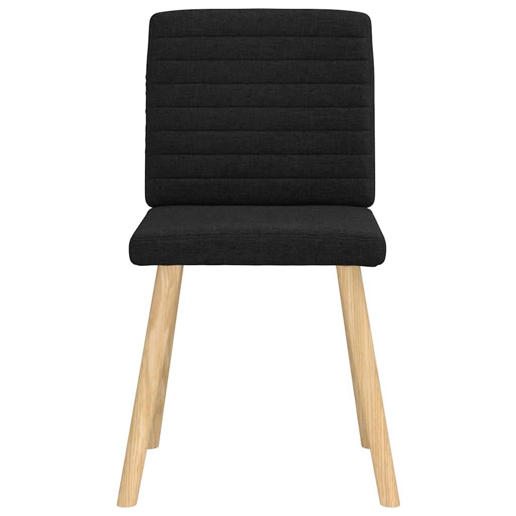 vidaXL Esszimmerstühle 2 Stk. Schwarz Stoff