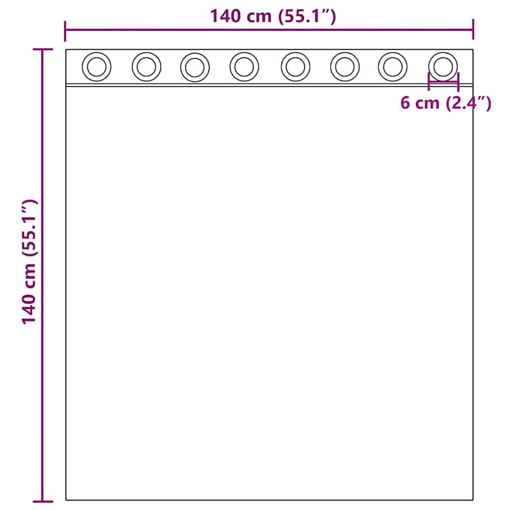 vidaXL Voile Vorhänge mit Ösen 2 Stk. Hellbraun