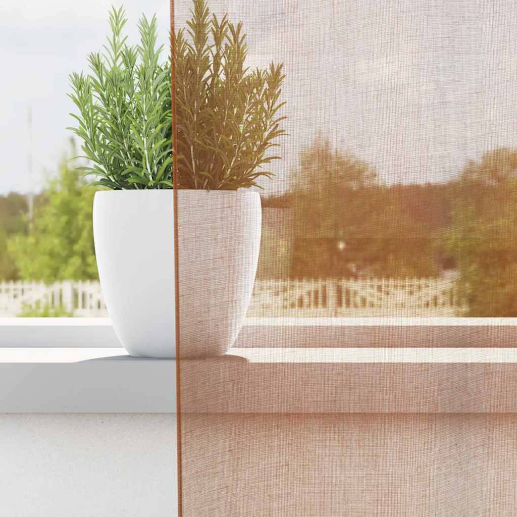vidaXL Voile Vorhänge mit Ösen 2 Stk. Terrakotta