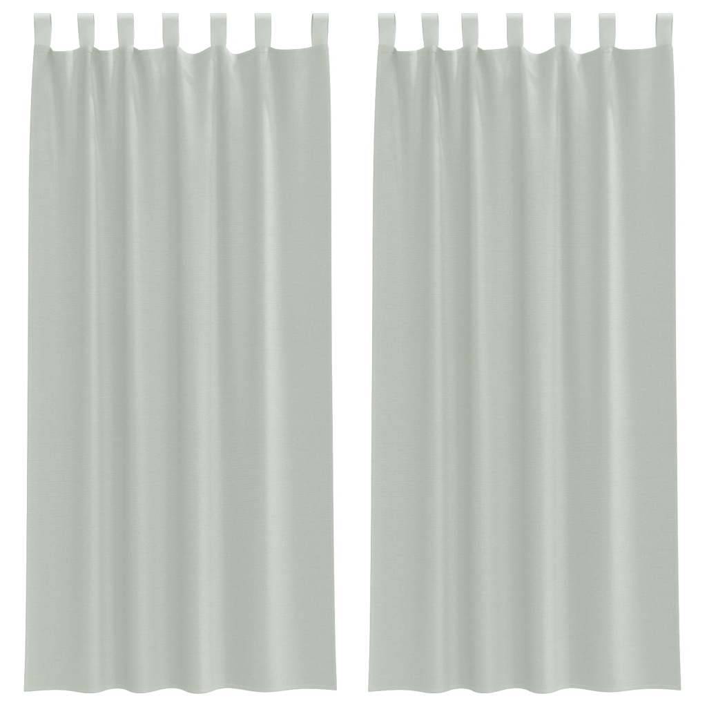 vidaXL Voile Vorhänge mit Schlaufen 2 Stk. Hellgrau 140x245 cm