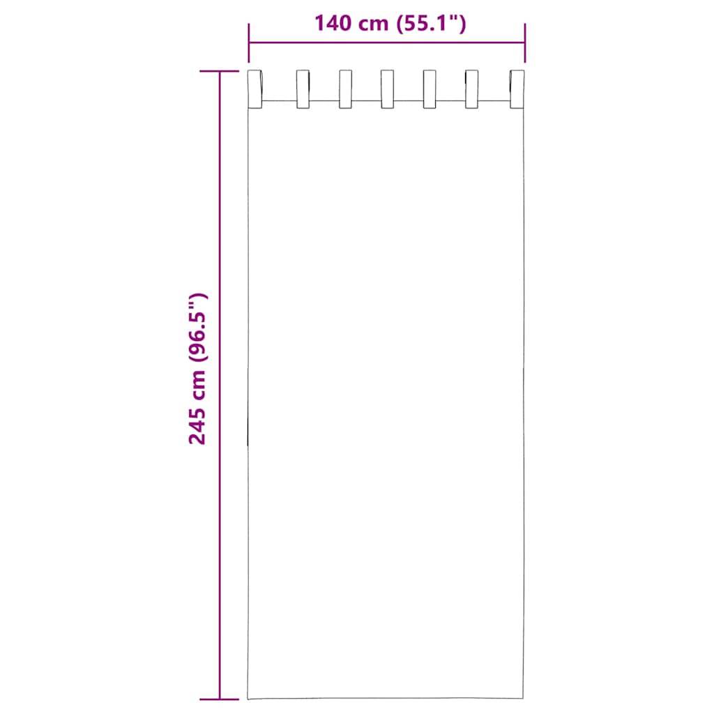 vidaXL Voile Vorhänge mit Schlaufen 2 Stk. Hellgrau 140x245 cm