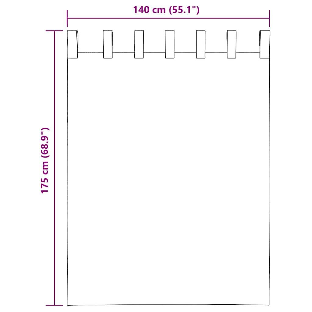 vidaXL Voile Vorhänge mit Schlaufen 2 Stk. Türkis 140x175 cm