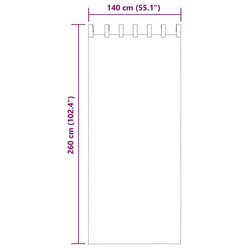 vidaXL Voile Vorhänge mit Schlaufen 2 Stk. Weiß 140x260 cm