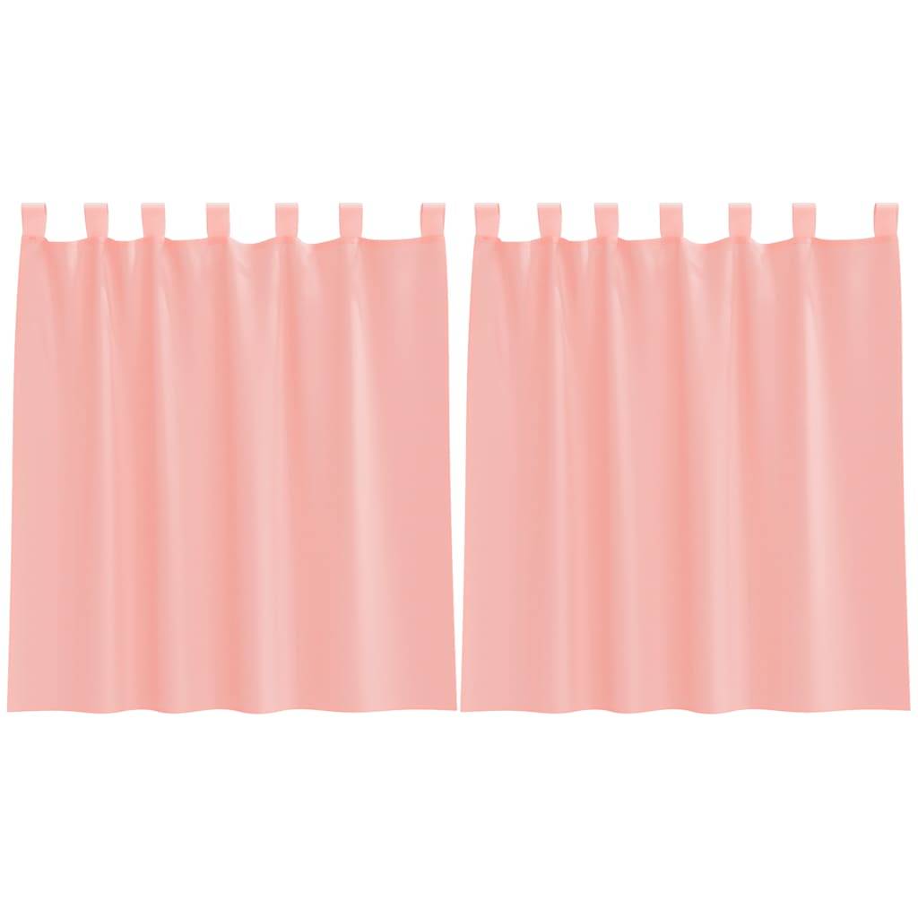 vidaXL Voile Vorhänge mit Schlaufen 2 Stk. Rosa 140x140 cm