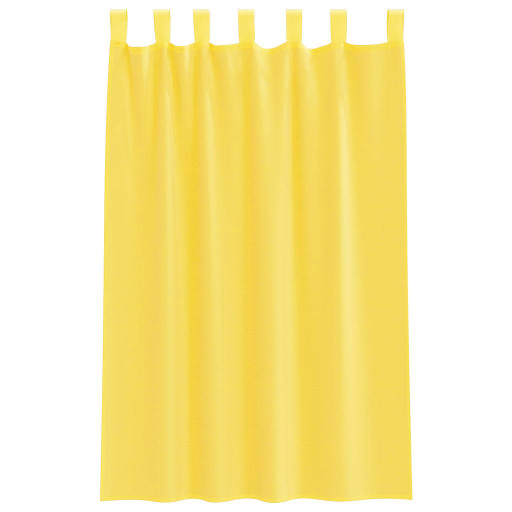 vidaXL Voile Vorhänge mit Schlaufen 2 Stk. Gelb 140x175 cm