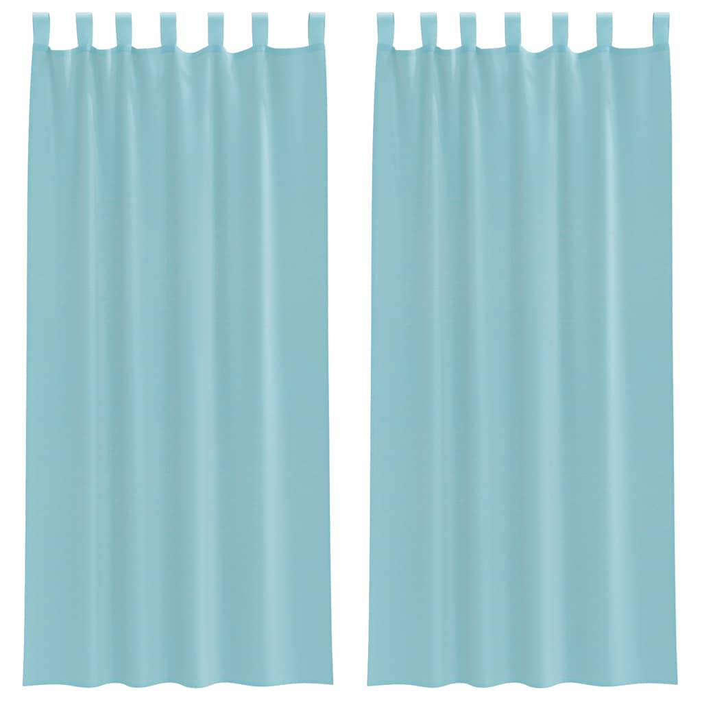 vidaXL Voile Vorhänge mit Stangentaschen 2 Stk. Türkis