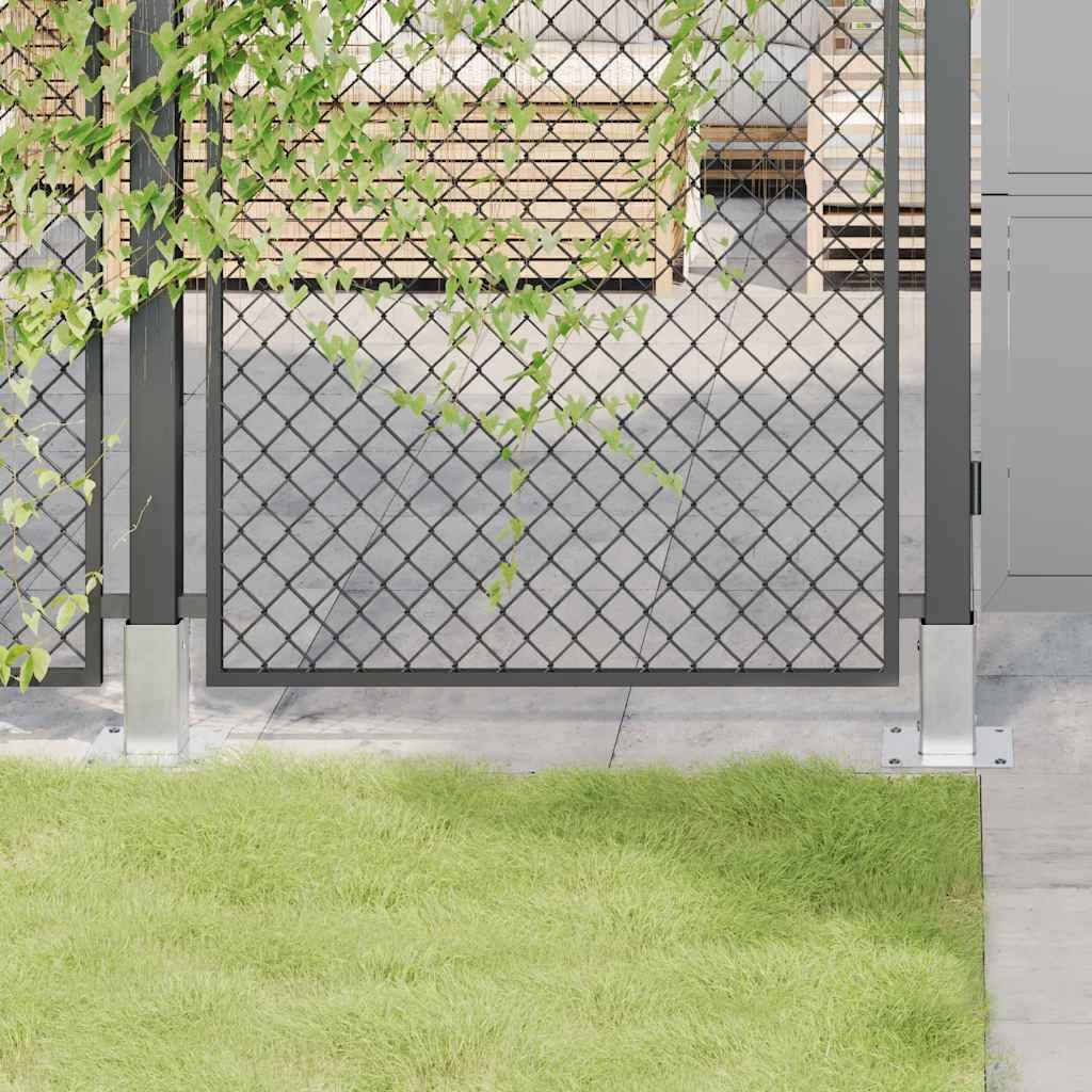 vidaXL Pfostenträger Quadratisch 12 Stk. Silber 71x71mm Stahl Verzinkt