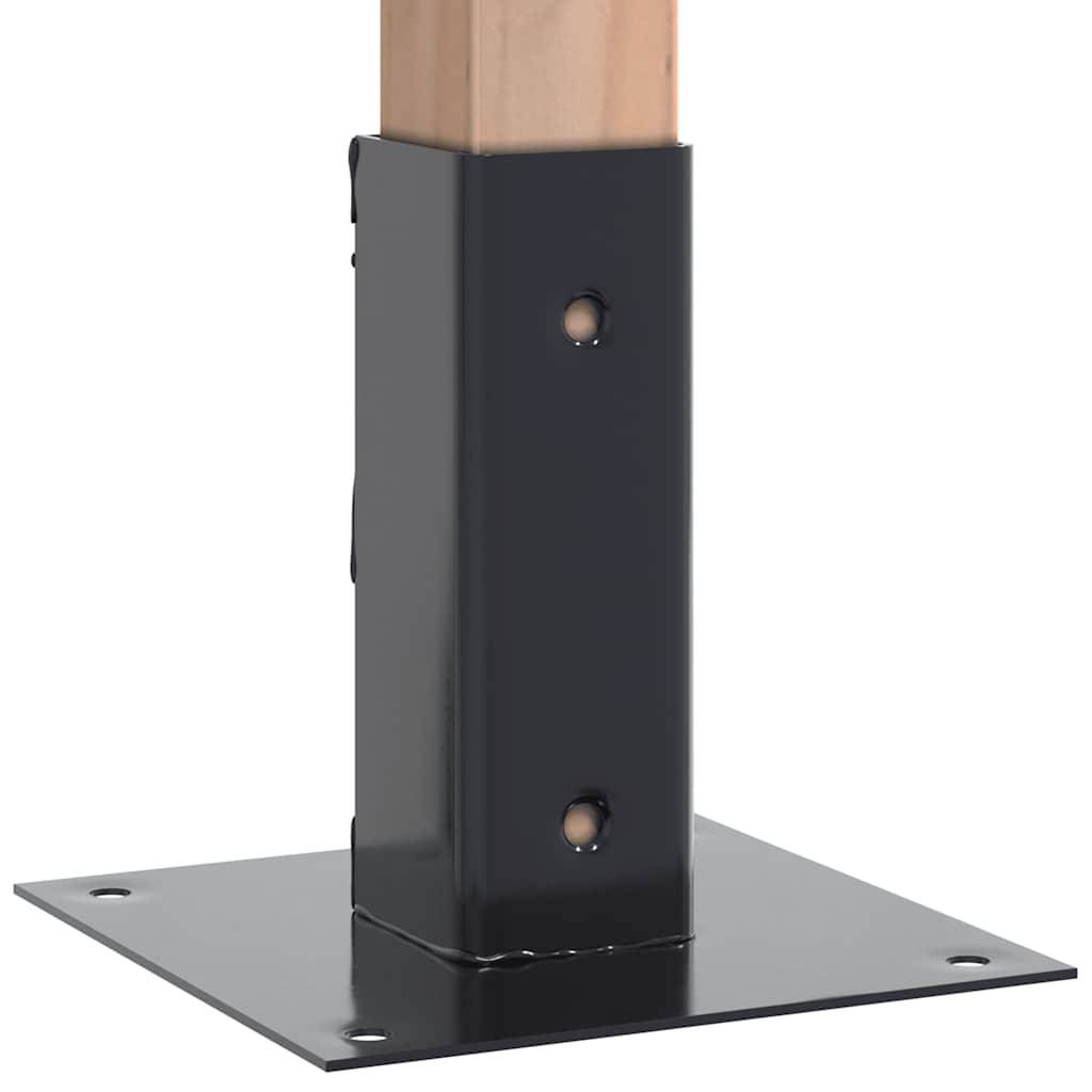 vidaXL Pfostenträger Quadrat 4 Stk. 51x51 mm Pulverbeschichteter Stahl