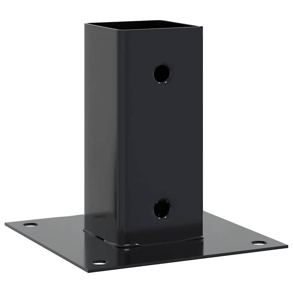 vidaXL Pfostenträger Quadrat 4 Stk. 71x71 mm Pulverbeschichteter Stahl