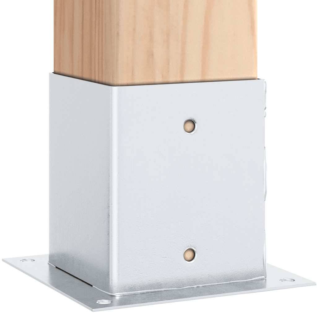 vidaXL Pfostenträger Quadratisch 12 Stk. 101x101mm Stahl Verzinkt