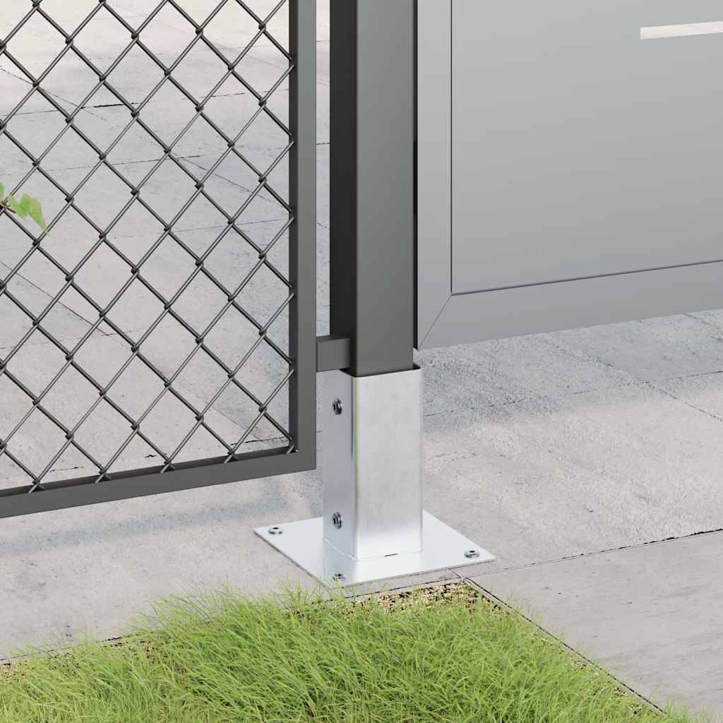 vidaXL Pfostenträger Quadratisch 12 Stk. Silber 71x71mm Stahl Verzinkt