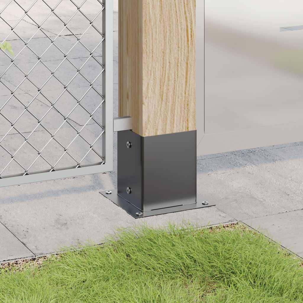vidaXL Pfostenträger Quadrat 12 Stk. 101x101mm Stahl Pulverbeschichtet