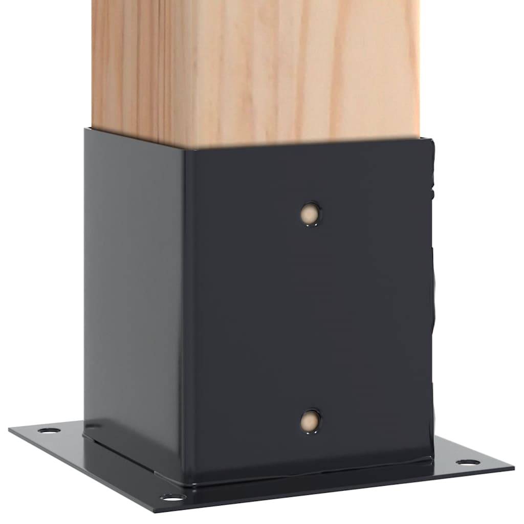 vidaXL Pfostenträger Quadrat 4 Stk. 101x101 mm Stahl Pulverbeschichtet