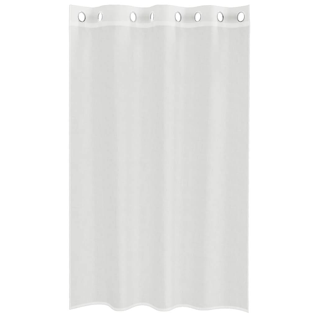 vidaXL Voile Vorhänge mit Ösen 2 Stk. Weiß