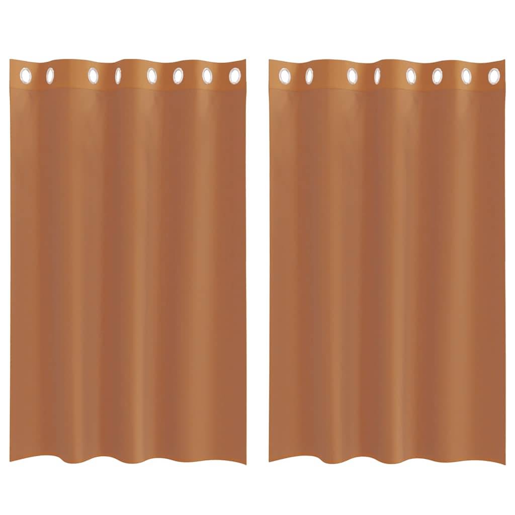 vidaXL Voile Vorhänge mit Ösen 2 Stk. Terrakotta
