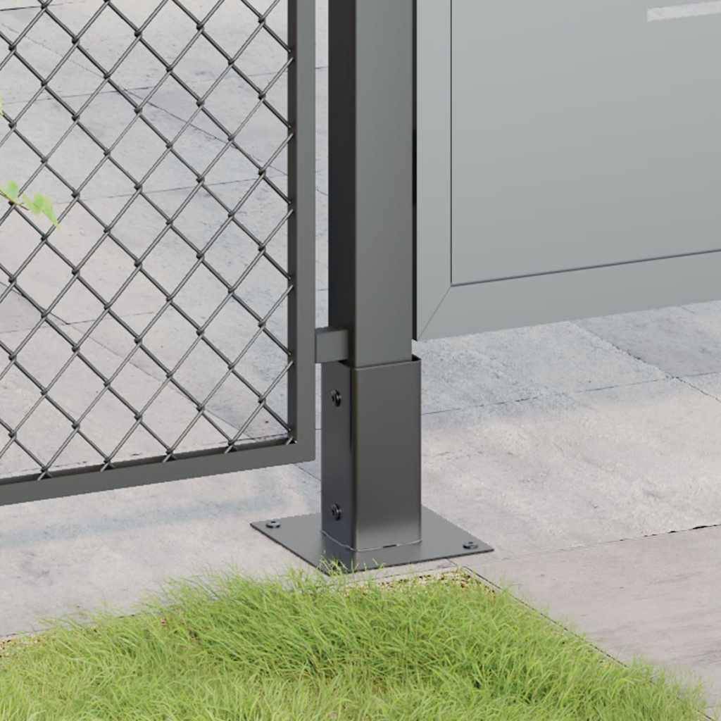 vidaXL Pfostenträger Quadrat 4 Stk. 61x61 mm Pulverbeschichteter Stahl