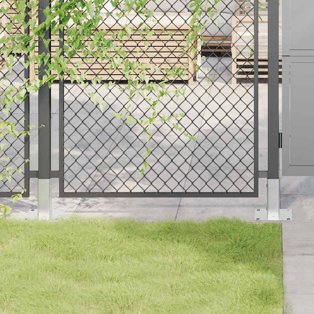 vidaXL Pfostenträger Quadratisch 12 Stk. Silber 51x51mm Stahl Verzinkt