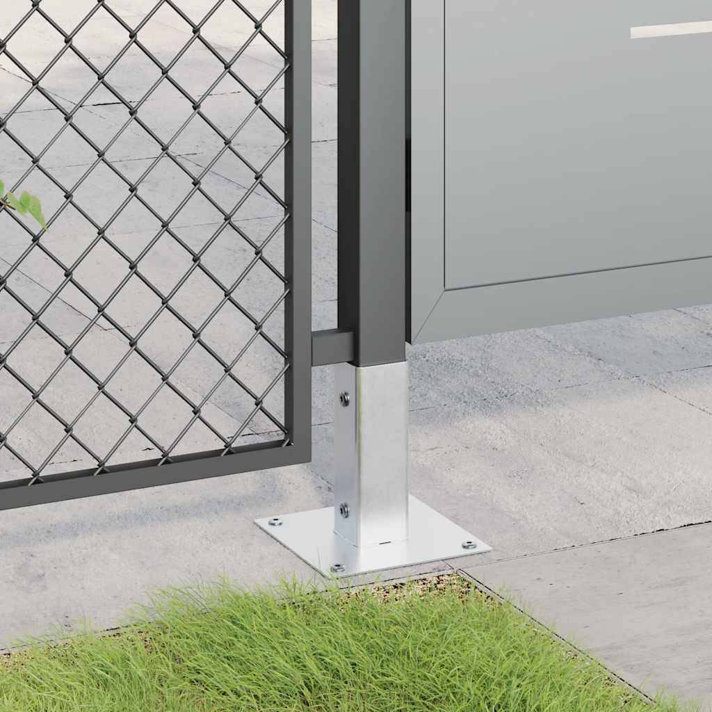 vidaXL Pfostenträger Quadratisch 4Stk. Silber 51x51mm Verzinkter Stahl