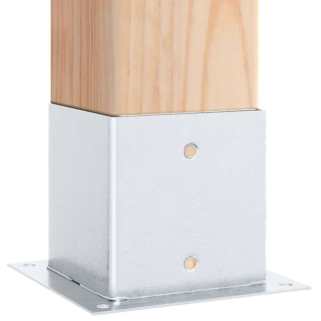 vidaXL Pfostenträger Quadratisch 12 Stk. 141x141 mm Stahl Verzinkt