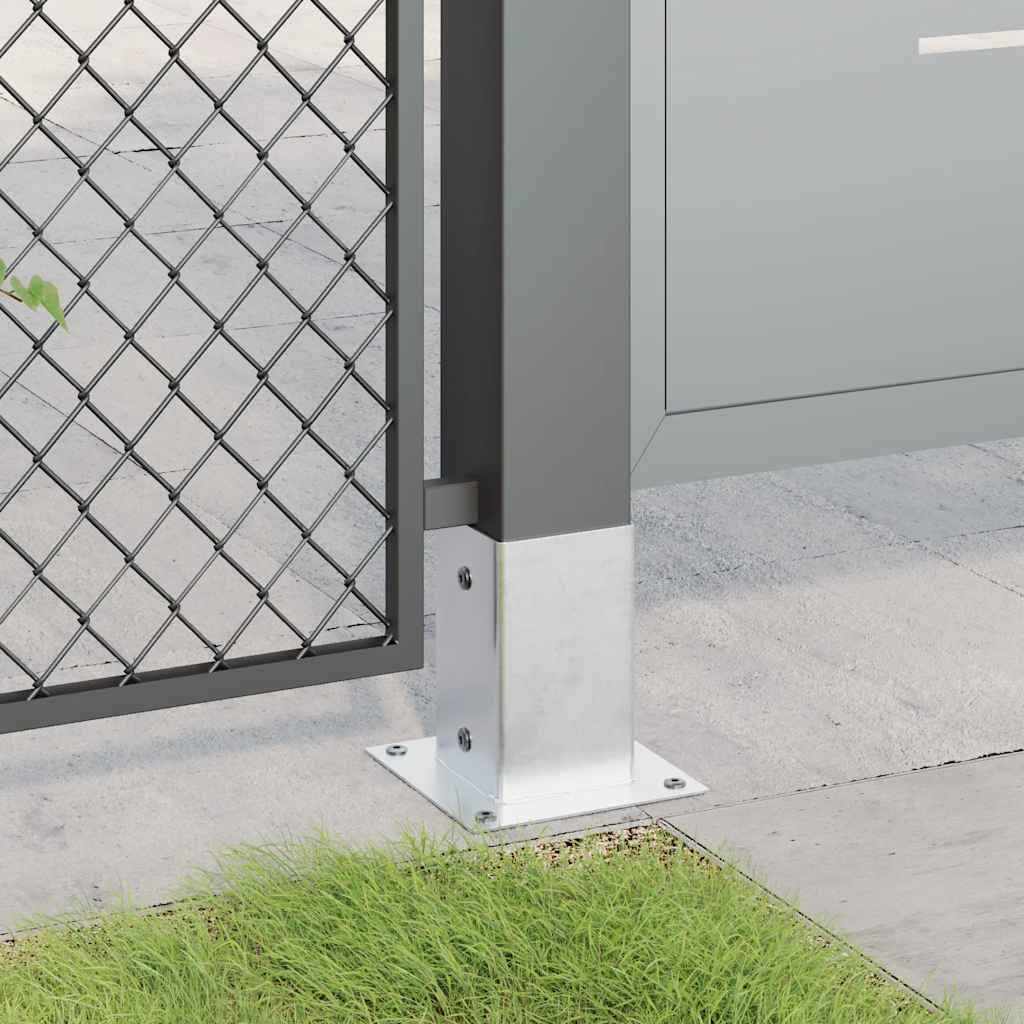 vidaXL Pfostenträger Quadratisch 12 Stk. Silber 91x91mm Stahl Verzinkt