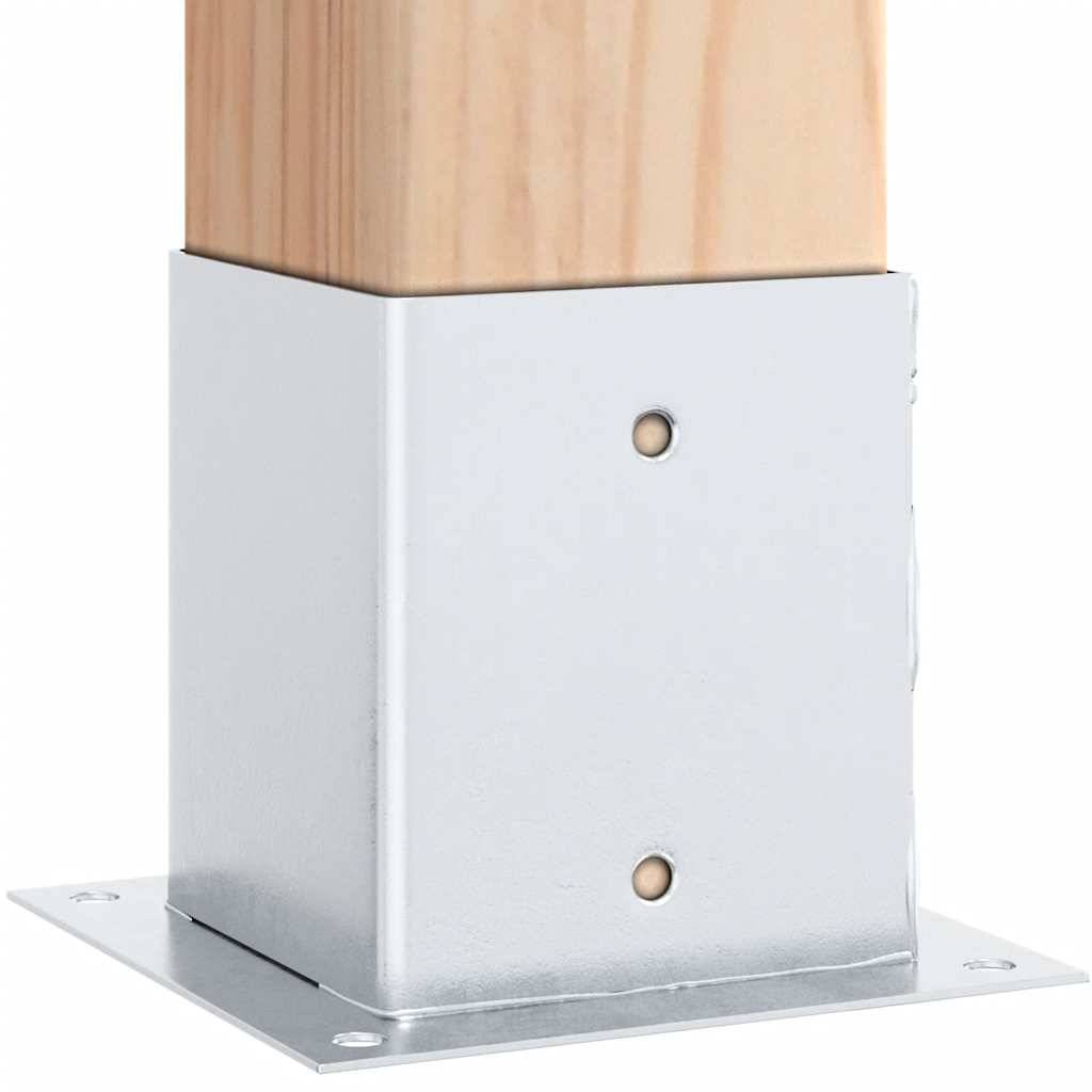 vidaXL Pfostenträger Quadratisch 12 Stk. 121x121 mm Stahl Verzinkt