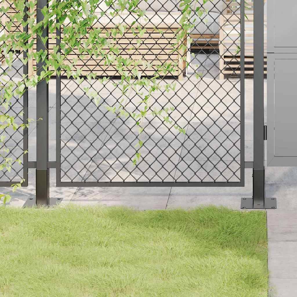 vidaXL Pfostenträger Quadrat 4 Stk. 51x51 mm Pulverbeschichteter Stahl