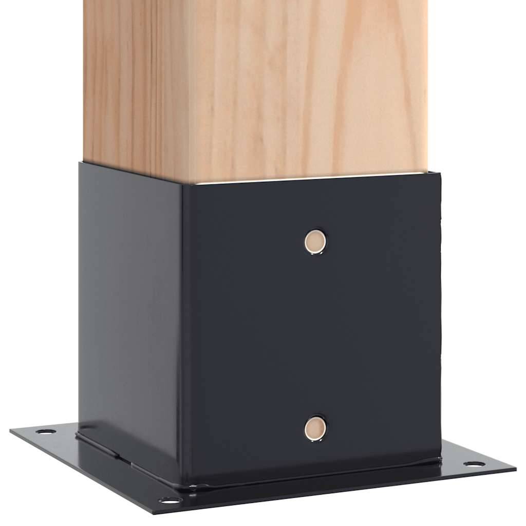 vidaXL Pfostenträger Quadrat 4 Stk. 141x141 mm Stahl Pulverbeschichtet