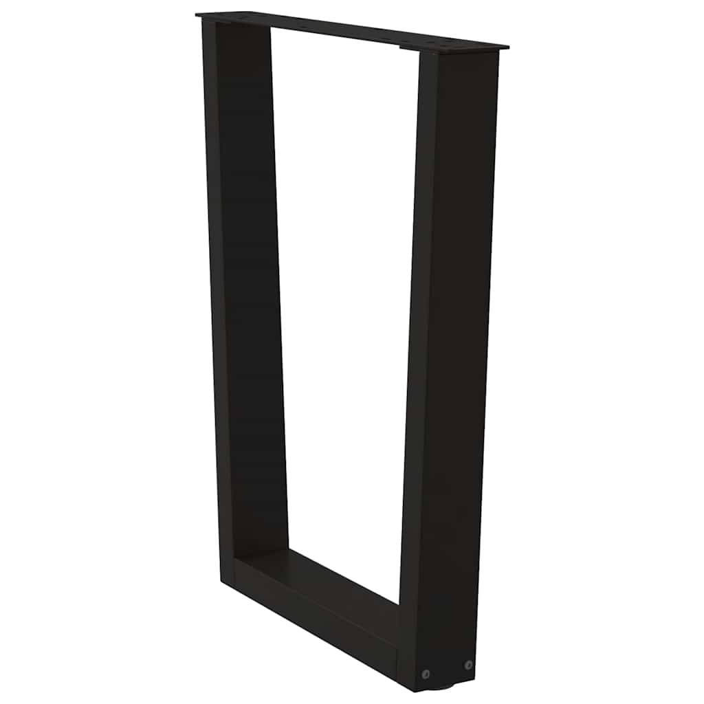 vidaXL Esstisch Beine V-Form 2 Stück Schwarz 60x(72-73,3) cm Stahl