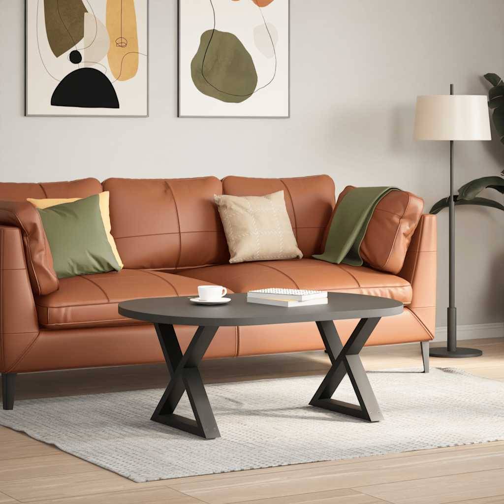 vidaXL Couchtischbeine 2 Stk. Anthrazit 60x(42-43,3) cm Stahl