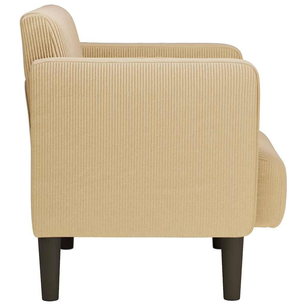 vidaXL Sessel mit Armlehnen Graugrün 54 cm Cordstoff
