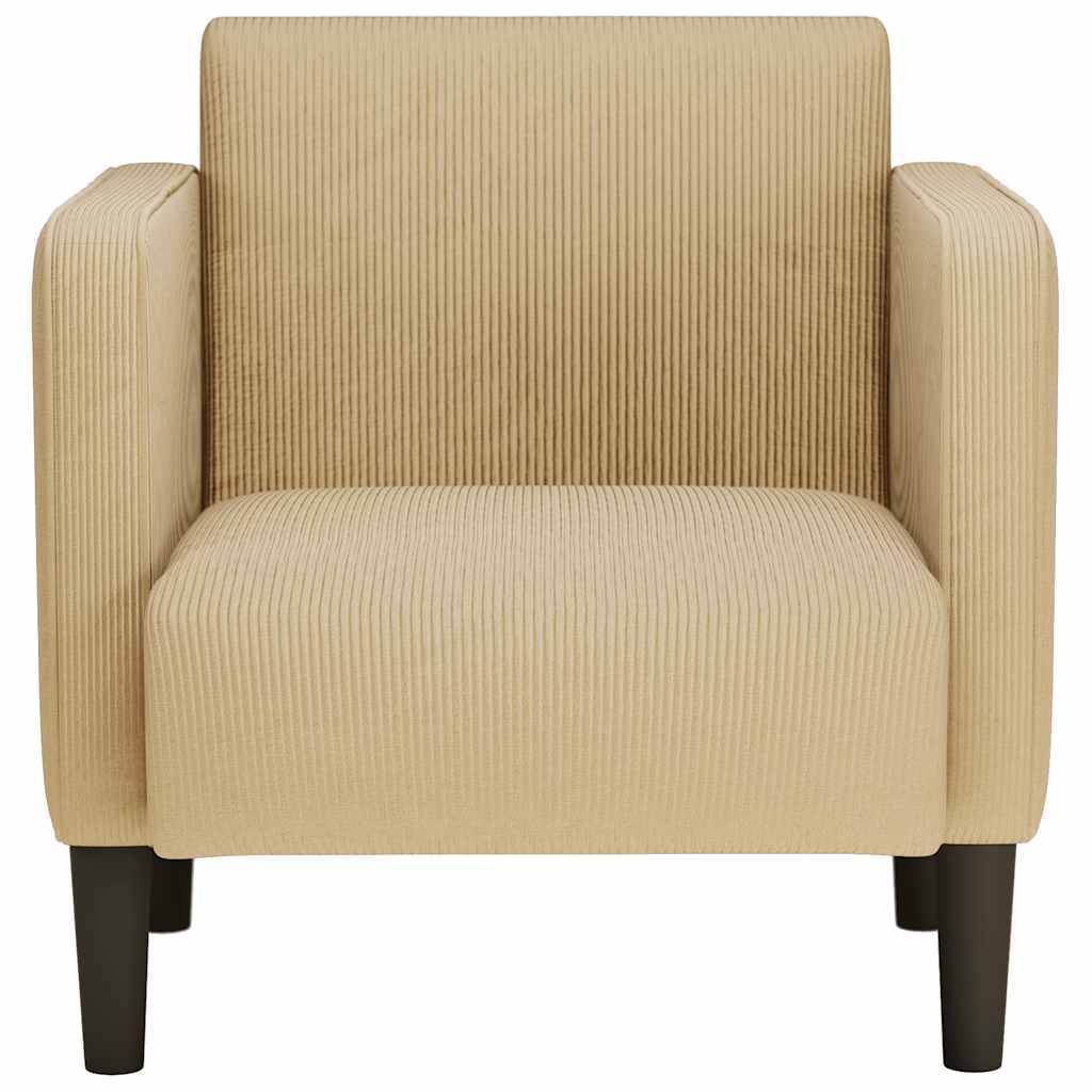 vidaXL Sessel mit Armlehnen Graugrün 54 cm Cordstoff