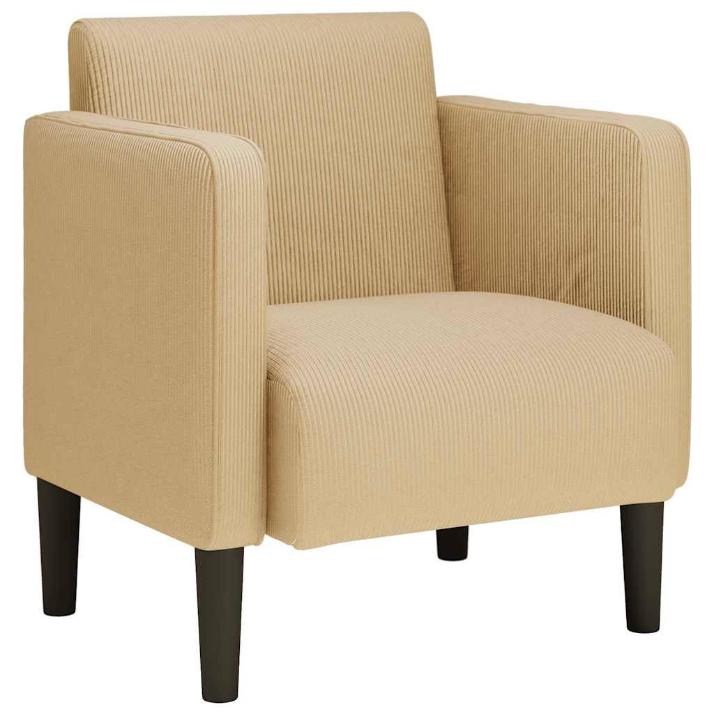 vidaXL Sessel mit Armlehnen Graugrün 54 cm Cordstoff