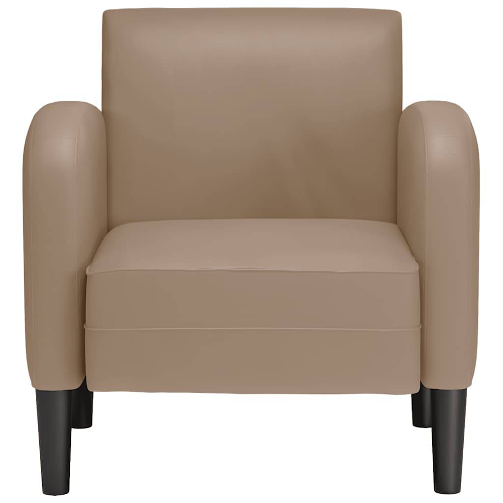 vidaXL Sessel mit Armlehnen Cappuccino-Braun 54 cm Kunstleder