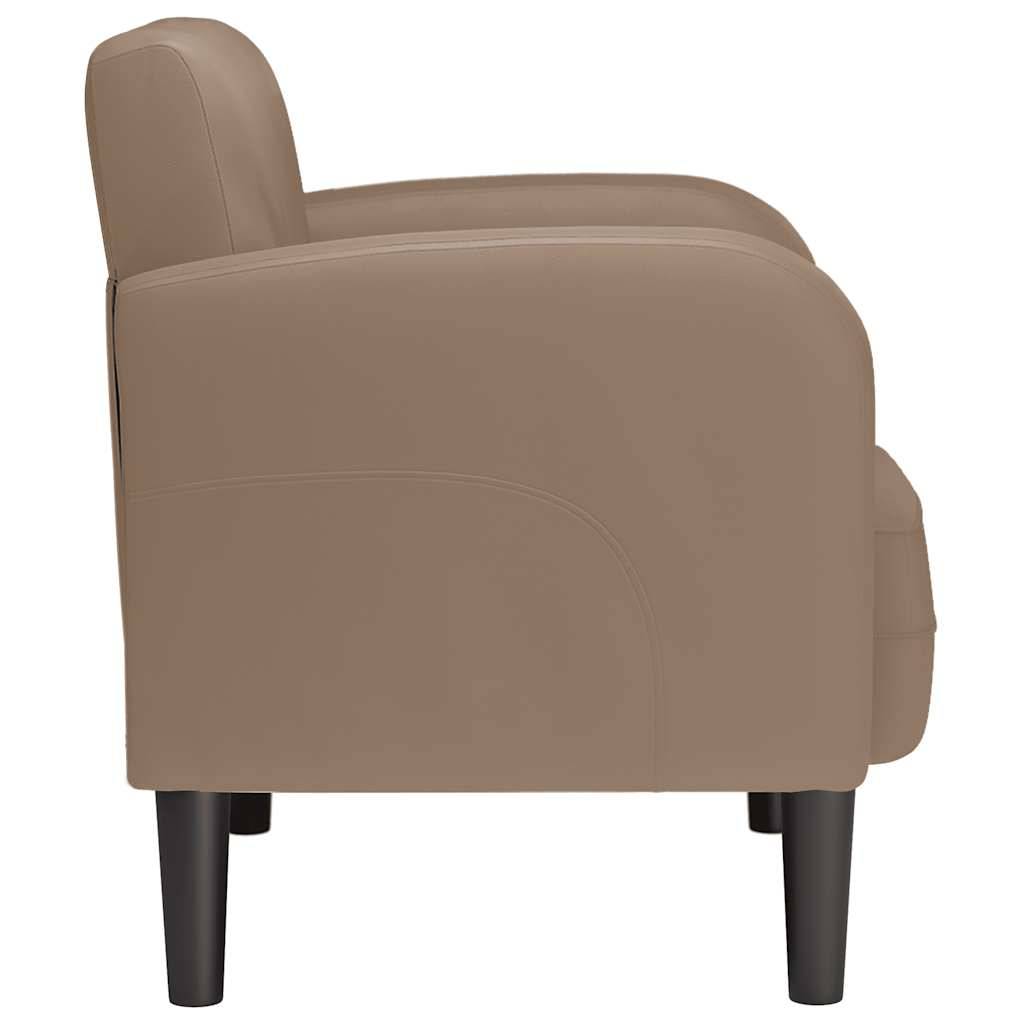 vidaXL Sessel mit Armlehnen Cappuccino-Braun 54 cm Kunstleder
